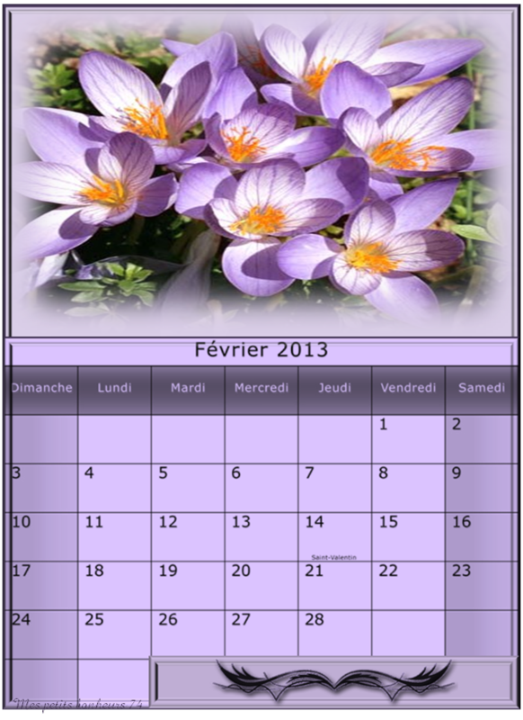Mes calendriers 2013